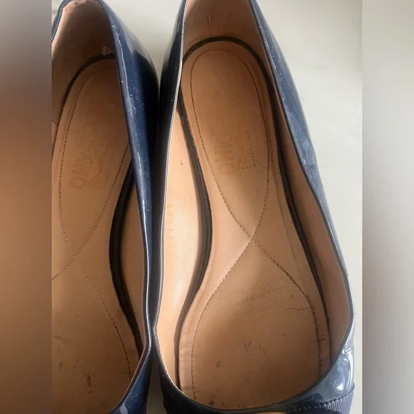 Salvatore Ferragamo Navy Blue Flats - Picture 8 of 10